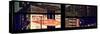 Window View with Venetian Blinds: Street View - Panoramic Format-Philippe Hugonnard-Stretched Canvas