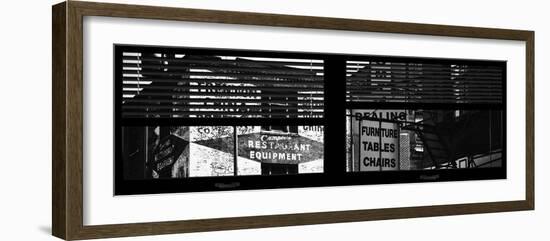 Window View with Venetian Blinds: Street View - Panoramic Format-Philippe Hugonnard-Framed Photographic Print