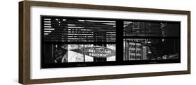 Window View with Venetian Blinds: Street View - Panoramic Format-Philippe Hugonnard-Framed Photographic Print