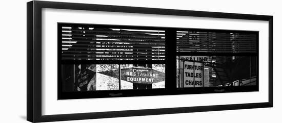 Window View with Venetian Blinds: Street View - Panoramic Format-Philippe Hugonnard-Framed Photographic Print