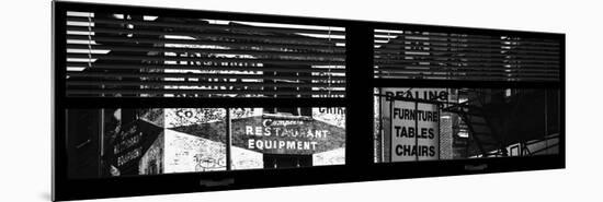 Window View with Venetian Blinds: Street View - Panoramic Format-Philippe Hugonnard-Mounted Photographic Print