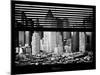 Window View with Venetian Blinds: Sunset Skyline at Theater District-Philippe Hugonnard-Mounted Photographic Print