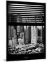 Window View with Venetian Blinds: Sunset Skyline at Theater District-Philippe Hugonnard-Mounted Photographic Print