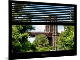 Window View with Venetian Blinds: the Brooklyn Bridge View - Manhattan-Philippe Hugonnard-Mounted Photographic Print