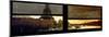 Window View with Venetian Blinds: the Eiffel Tower and Seine River Views at Sunset-Philippe Hugonnard-Mounted Photographic Print