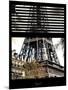 Window View with Venetian Blinds: the Eiffel Tower View - Paris, France-Philippe Hugonnard-Mounted Photographic Print