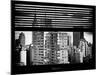 Window View with Venetian Blinds: the Empire State Building and Hotel New Yorker Views-Philippe Hugonnard-Mounted Photographic Print