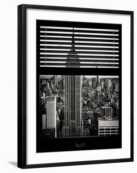 Window View with Venetian Blinds: the Empire State Building and One World Trade Center Views-Philippe Hugonnard-Framed Photographic Print