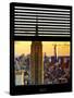 Window View with Venetian Blinds: the Empire State Building and One World Trade Center Views-Philippe Hugonnard-Stretched Canvas