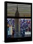 Window View with Venetian Blinds: the Empire State Building and One World Trade Center Views-Philippe Hugonnard-Framed Stretched Canvas