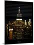Window View with Venetian Blinds: the Empire State Building and One World Trade Center-Philippe Hugonnard-Mounted Photographic Print