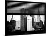 Window View with Venetian Blinds: the Empire State Building and the Chrysler Building-Philippe Hugonnard-Mounted Photographic Print