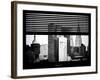 Window View with Venetian Blinds: the Empire State Building and the Chrysler Building-Philippe Hugonnard-Framed Photographic Print