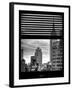 Window View with Venetian Blinds: the Empire State Building in Downtown Manhattan - New York City-Philippe Hugonnard-Framed Photographic Print