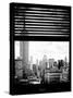 Window View with Venetian Blinds: the Empire State Building View - Manhattan-Philippe Hugonnard-Stretched Canvas