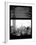 Window View with Venetian Blinds: the Empire State Building View - Manhattan-Philippe Hugonnard-Framed Photographic Print