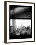 Window View with Venetian Blinds: the Empire State Building View - Manhattan-Philippe Hugonnard-Framed Photographic Print