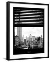 Window View with Venetian Blinds: the Empire State Building View - Manhattan-Philippe Hugonnard-Framed Photographic Print