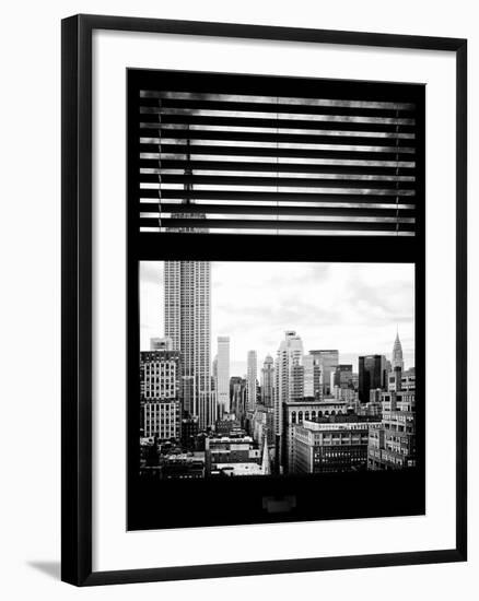 Window View with Venetian Blinds: the Empire State Building View - Manhattan-Philippe Hugonnard-Framed Photographic Print