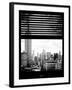 Window View with Venetian Blinds: the Empire State Building View - Manhattan-Philippe Hugonnard-Framed Photographic Print