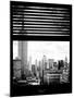 Window View with Venetian Blinds: the Empire State Building View - Manhattan-Philippe Hugonnard-Mounted Photographic Print