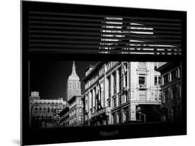 Window View with Venetian Blinds: the Empire State Building-Philippe Hugonnard-Mounted Photographic Print