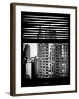 Window View with Venetian Blinds: the Empire State Building-Philippe Hugonnard-Framed Photographic Print