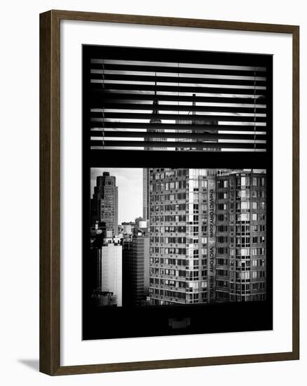 Window View with Venetian Blinds: the Empire State Building-Philippe Hugonnard-Framed Photographic Print