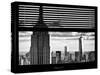 Window View with Venetian Blinds: the Empire State Buildings and One World Trade Center (1 WTC)-Philippe Hugonnard-Stretched Canvas