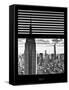 Window View with Venetian Blinds: the Empire State Buildings and One World Trade Center (1 WTC)-Philippe Hugonnard-Framed Stretched Canvas