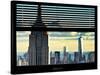 Window View with Venetian Blinds: the Empire State Buildings and One World Trade Center (1 WTC)-Philippe Hugonnard-Stretched Canvas