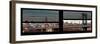 Window View with Venetian Blinds: the Manhattan Bridge with Downtown Manhattan View-Philippe Hugonnard-Framed Photographic Print