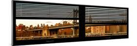 Window View with Venetian Blinds: the Manhattan Bridge with the Empire State Building-Philippe Hugonnard-Mounted Photographic Print