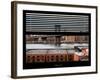 Window View with Venetian Blinds: the Manhattan Bridge with the Empire State Building-Philippe Hugonnard-Framed Photographic Print