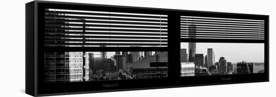 Window View with Venetian Blinds: the One World Trade Center (1WTC)-Philippe Hugonnard-Framed Stretched Canvas