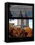 Window View with Venetian Blinds: the San Remo Building in the Fall View-Philippe Hugonnard-Framed Stretched Canvas