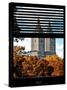 Window View with Venetian Blinds: the San Remo Building in the Fall View-Philippe Hugonnard-Stretched Canvas