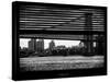 Window View with Venetian Blinds: the Williamsburg Bridge at Nightfall-Philippe Hugonnard-Stretched Canvas