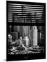 Window View with Venetian Blinds: Theater District and Times Square - Manhattan-Philippe Hugonnard-Mounted Photographic Print