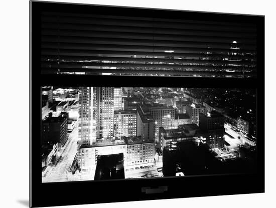 Window View with Venetian Blinds: Theater District View - Times Square-Philippe Hugonnard-Mounted Photographic Print