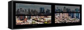 Window View with Venetian Blinds: Theater District View-Philippe Hugonnard-Framed Stretched Canvas