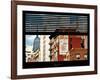 Window View with Venetian Blinds: Top of Empire State Building-Philippe Hugonnard-Framed Photographic Print