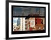 Window View with Venetian Blinds: Top of Empire State Building-Philippe Hugonnard-Framed Photographic Print