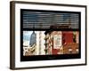 Window View with Venetian Blinds: Top of Empire State Building-Philippe Hugonnard-Framed Photographic Print