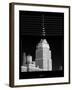 Window View with Venetian Blinds: Top of the Empire State Building - Architecture and Buildings-Philippe Hugonnard-Framed Photographic Print