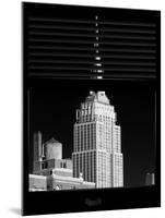 Window View with Venetian Blinds: Top of the Empire State Building - Architecture and Buildings-Philippe Hugonnard-Mounted Photographic Print