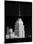 Window View with Venetian Blinds: Top of the Empire State Building - Architecture and Buildings-Philippe Hugonnard-Mounted Photographic Print