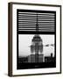 Window View with Venetian Blinds: Tops of the Empire State Building - New York-Philippe Hugonnard-Framed Photographic Print