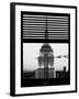 Window View with Venetian Blinds: Tops of the Empire State Building - New York-Philippe Hugonnard-Framed Photographic Print