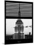 Window View with Venetian Blinds: Tops of the Empire State Building - New York-Philippe Hugonnard-Mounted Photographic Print